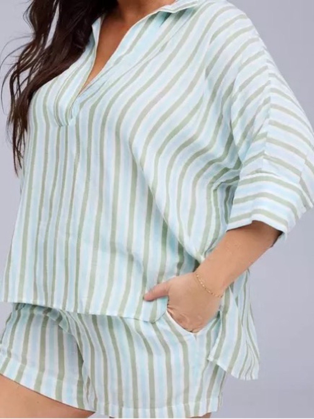 Torrid Belle Isle Collared Top and Shorts